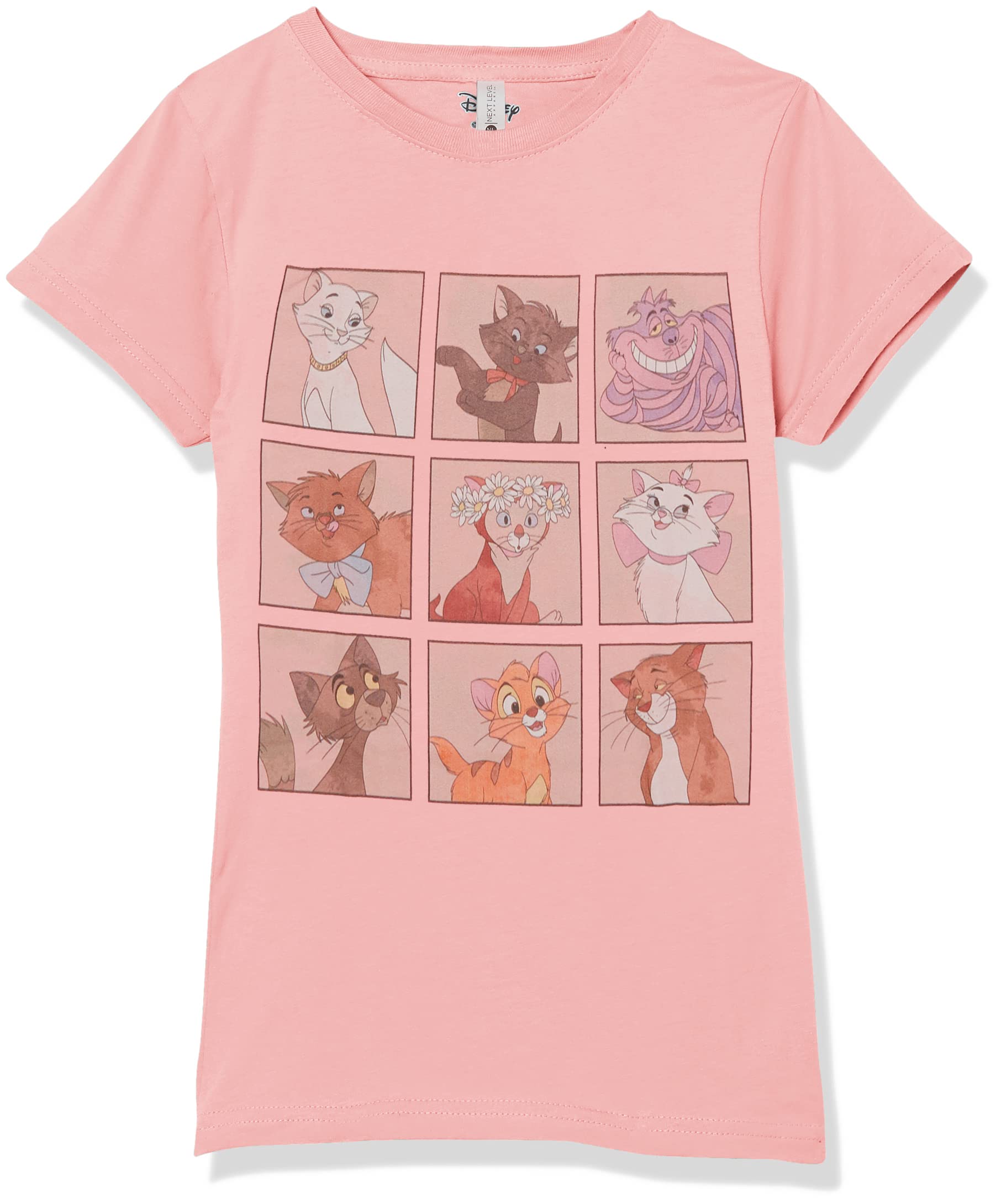 Disney Girls' Kitties Graphic T-Shirt - Cute Cat Print Cotton Tee for Kids & Toddlers - Perfect for Playdates, Birthday Parties & Everyday Wear