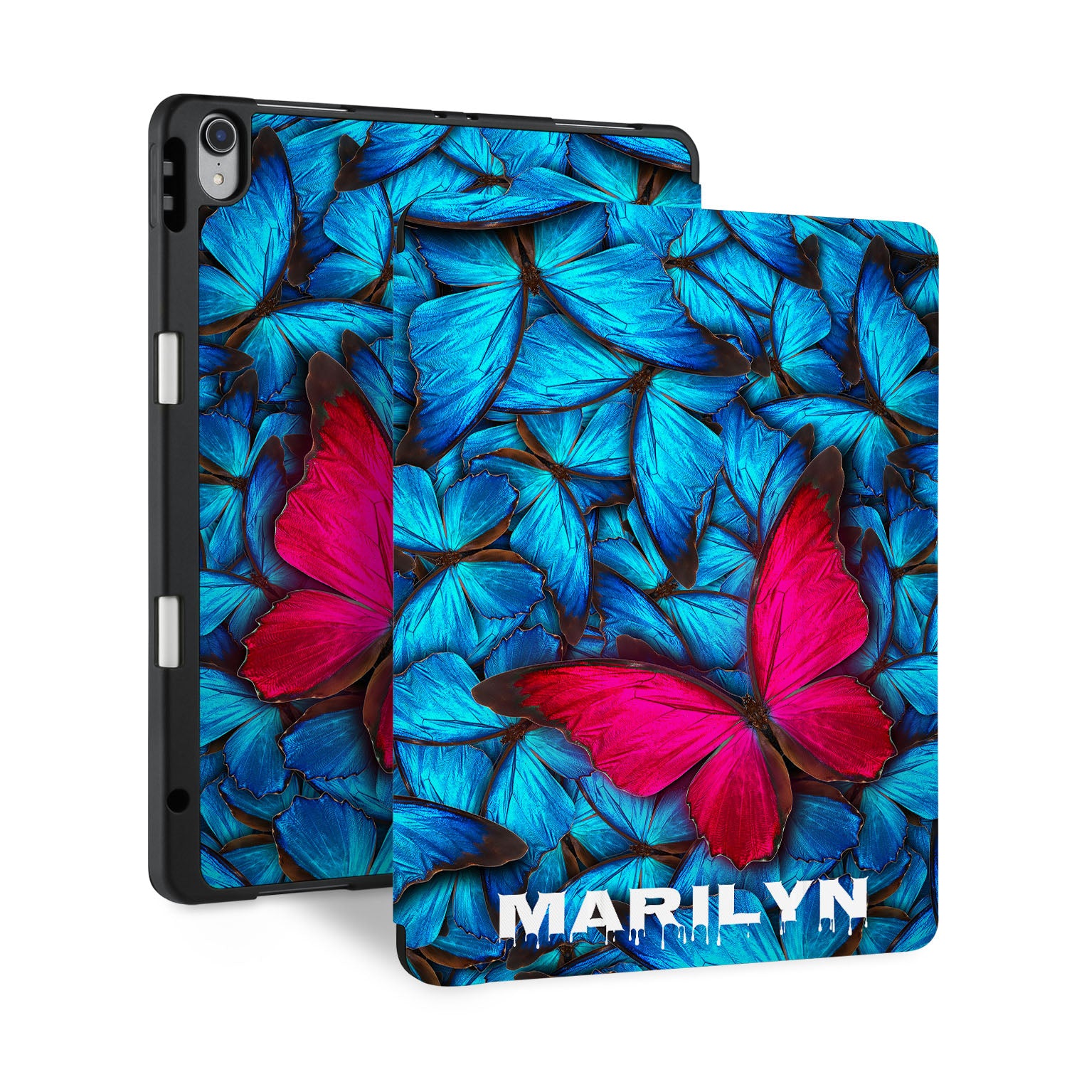 Premium iPad Trifold Case with Butterfly Design - Slim Protective Cover for iPad Air/Pro (6th/5th/4th Gen) | Perfect for Work, Travel & Home Use