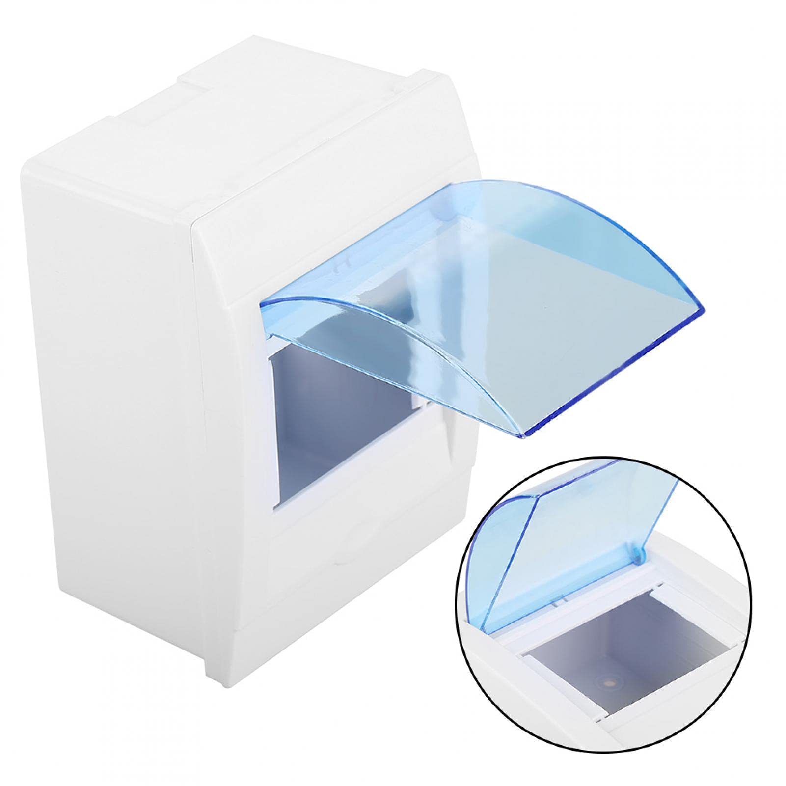 3-4 Way Transparent Plastic Circuit Breaker Box - Wall Mount Power Distribution Protection Enclosure for Indoor Electrical Wiring | Home & Office Use