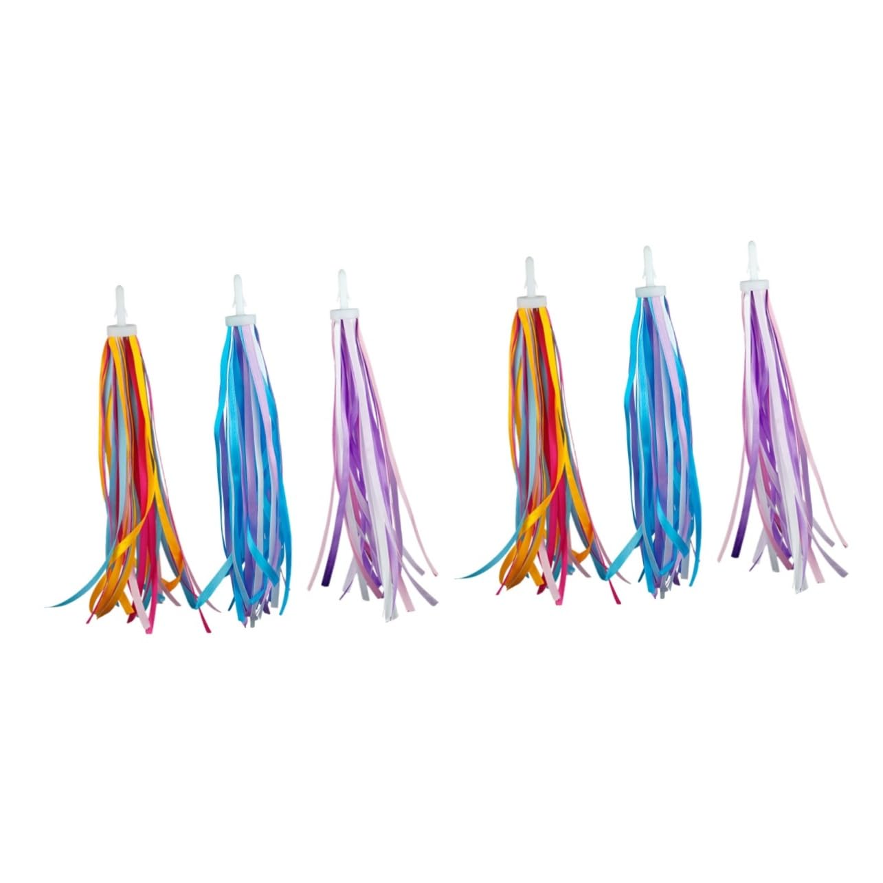 Kisangel 6 Pairs Colorful Bicycle Handlebar Tassels - Fun Bike Streamers for Girls & Kids Bikes, Scooters, Tricycles & Wagons - Perfect for Birthday Gifts, Cycling Decorations & Outdoor Play