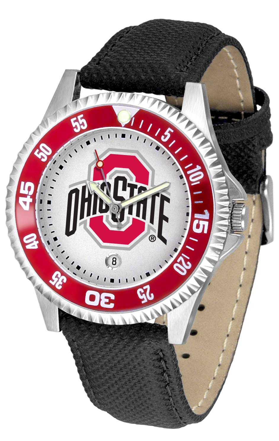 Ohio State Buckeyes Competitor Men's Watch by Suntime - Stylish Sports Watch for Game Day & Everyday Wear - Perfect for Fans, Athletes & Casual Use