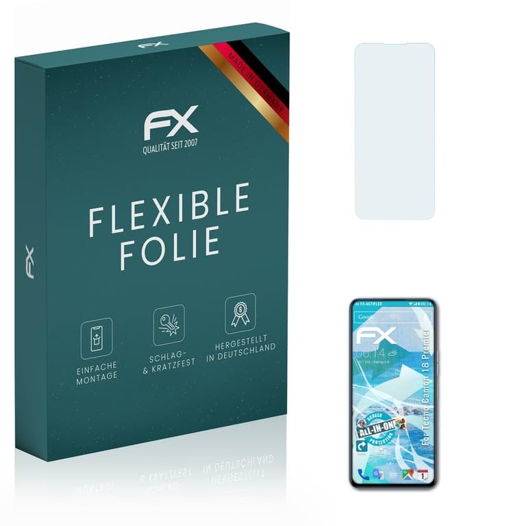 Tecno Camon 18 Premier Screen Protector - 3 Pack Ultra Clear Flexible FX Film for Scratch & Impact Protection | Perfect for Daily Use, Gaming & Outdoor Activities