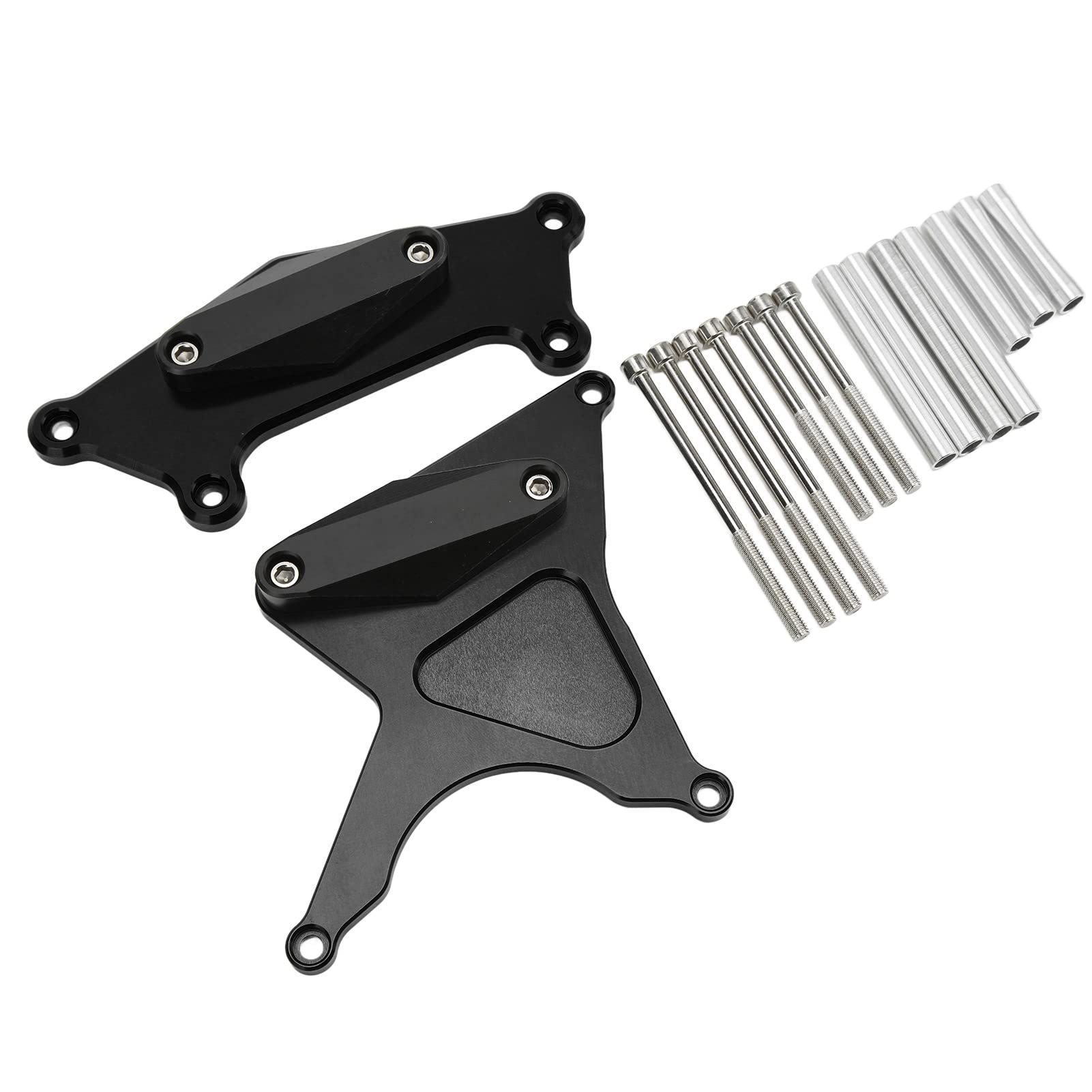 High Strength CNC Aluminum Alloy Motorcycle Engine Crash Guards (2-Piece Set) - Rustproof Gear Box Cover for Bike Protection - Durable Motorcycle Accessories in Black - Perfect for Off-Road Riding & Urban Commuting
