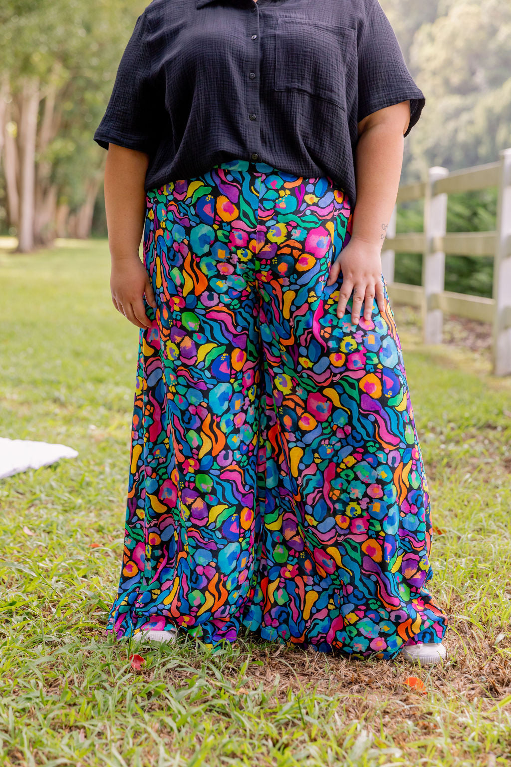 Larsa Pant In Africa by Kasey Rainbow - Trendy Women's Printed Pants for Casual Wear, Travel & Vacation Outfits