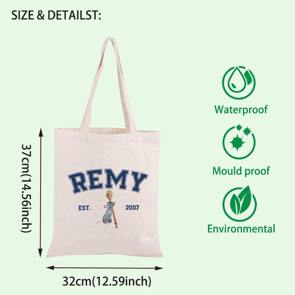 Remy Ratatouille Inspired Cosmetic Bag - Cute Mouse Chef Makeup Pouch with Zipper - Perfect Gift for Disney Fans & Beauty Lovers - Great for Travel, Daily Use & Cosmetics Storage (Est. 2007)