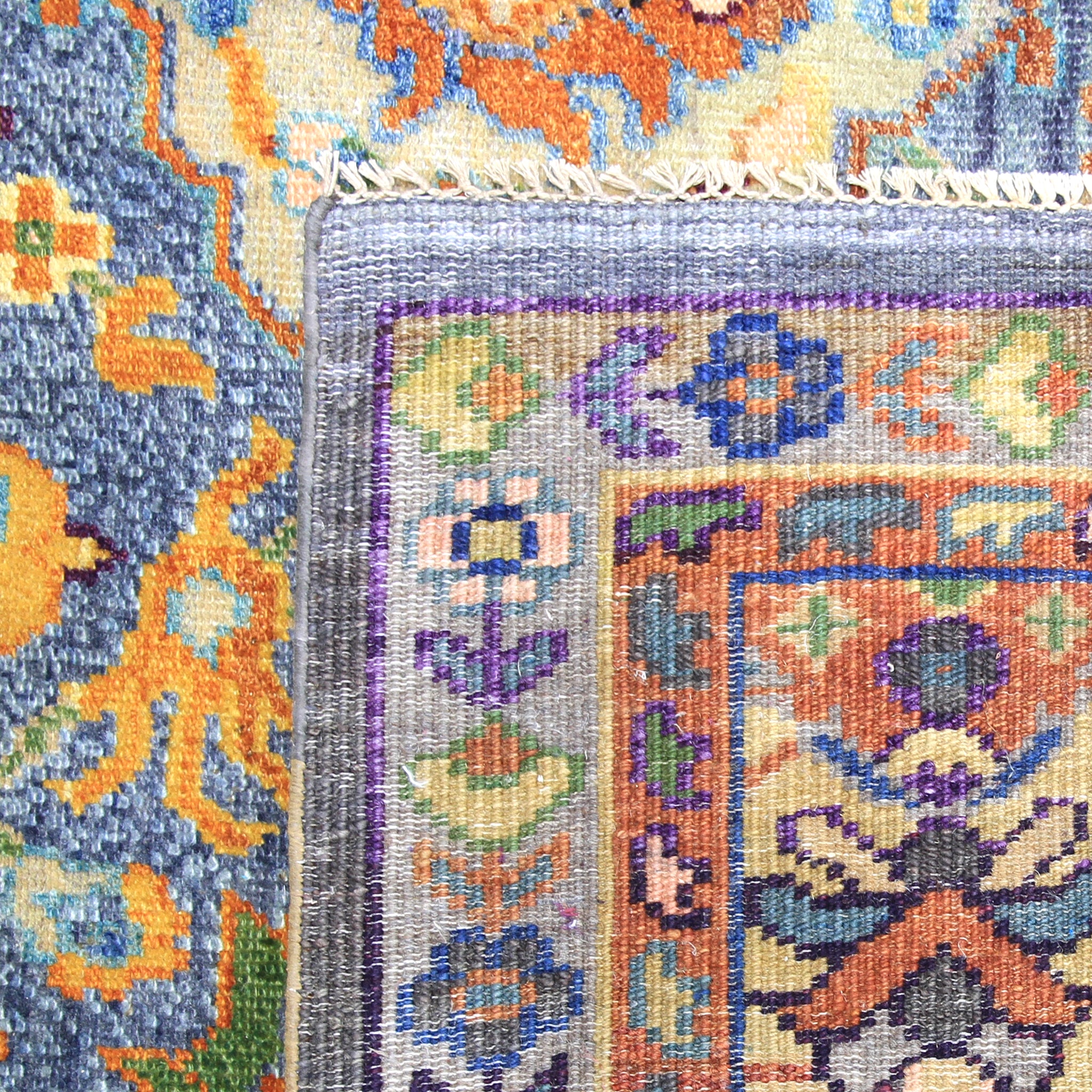 Blue Transitional Wool Rug 11'9 x 18'2 - Soft Handmade Area Rug for Living Room, Bedroom & Office - Perfect for Home Decor and Cozy Spaces