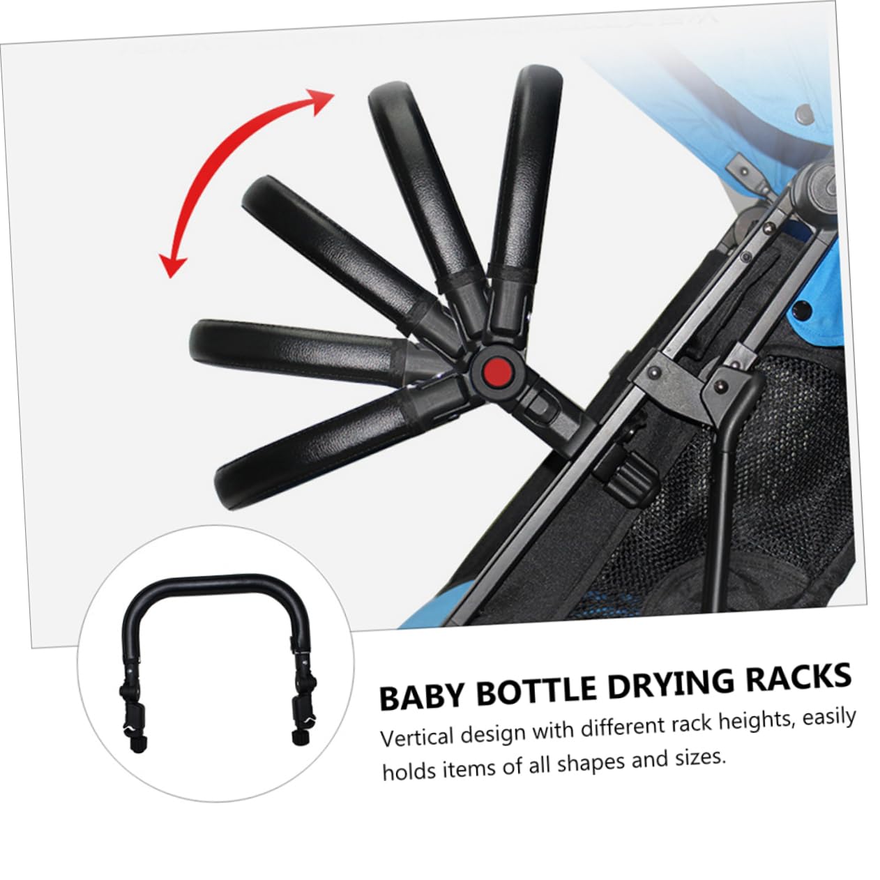 HEMOTON 3-Pack Stroller Bumper Armrest Bar - Universal Stroller Handlebar Accessory for Safety & Comfort | Perfect for Baby Strollers, Joggers & Travel Systems | Durable & Easy to Install