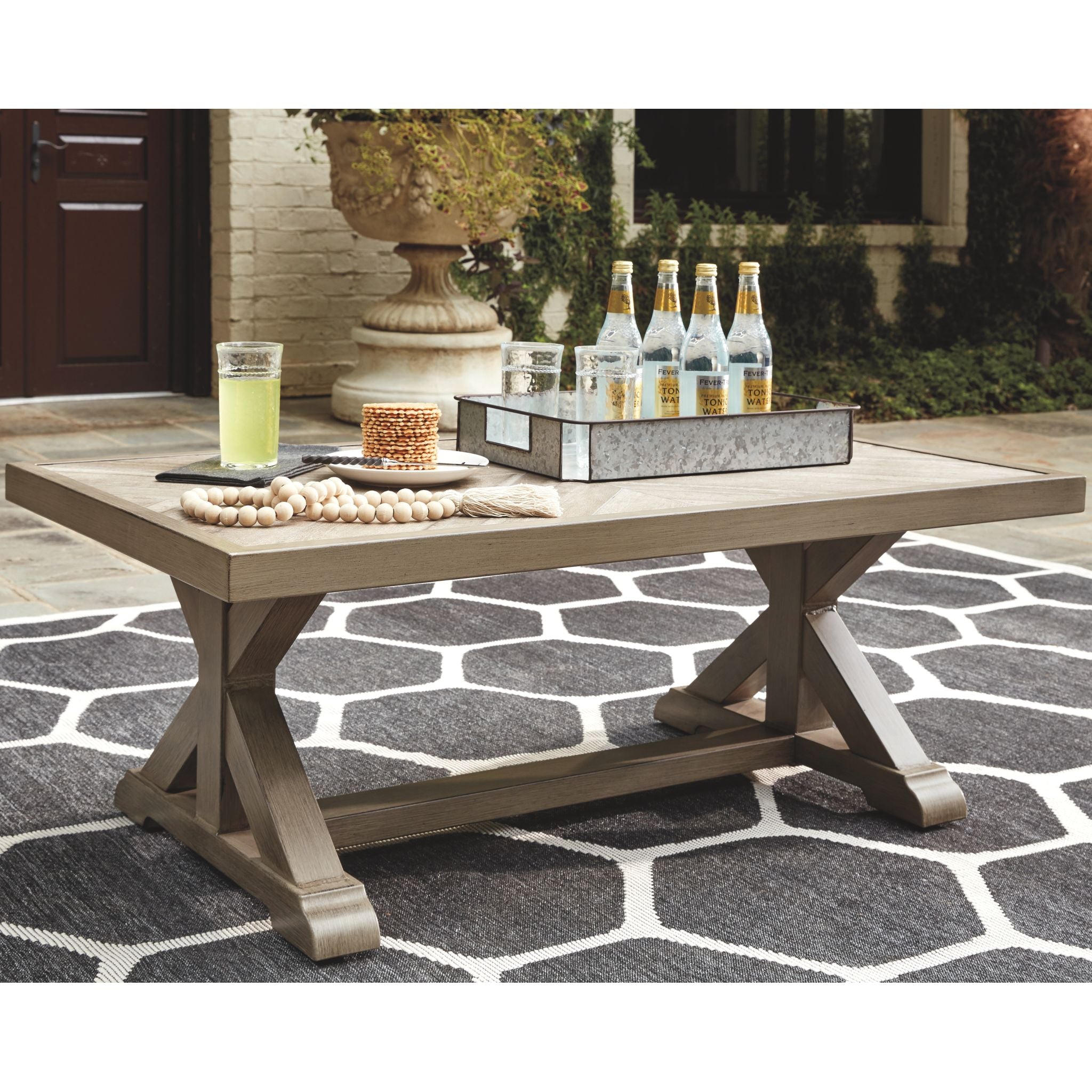 Beachcroft Outdoor Coffee Table - Weather-Resistant & Durable Patio Furniture for Garden, Poolside, and Backyard Relaxation