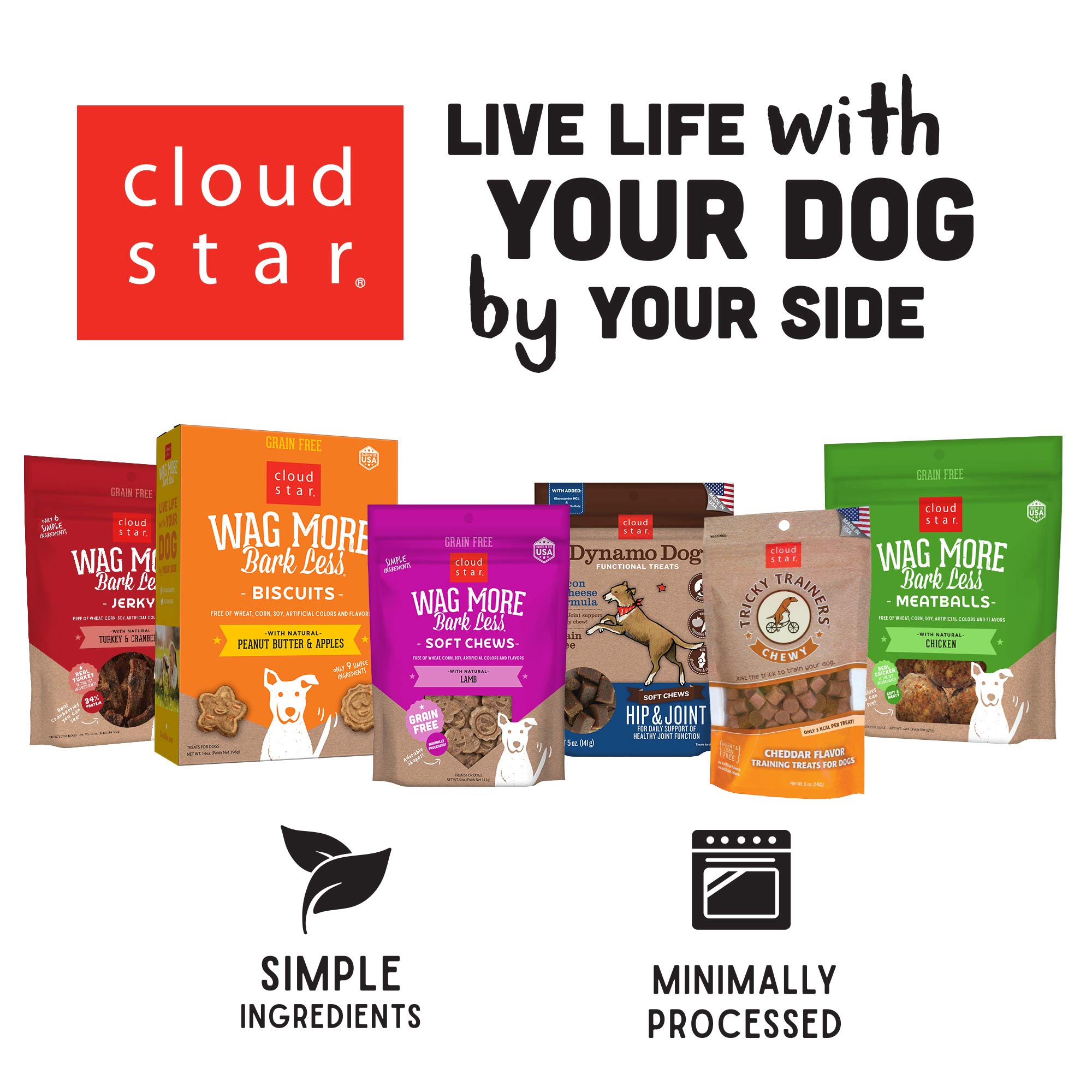 Cloud Star Wag More Bark Less Original Soft & Chewy Dog Treats - Corn & Soy Free, Made in USA - Healthy Natural Snacks for Dogs - Perfect for Training, Rewards & Daily Treats