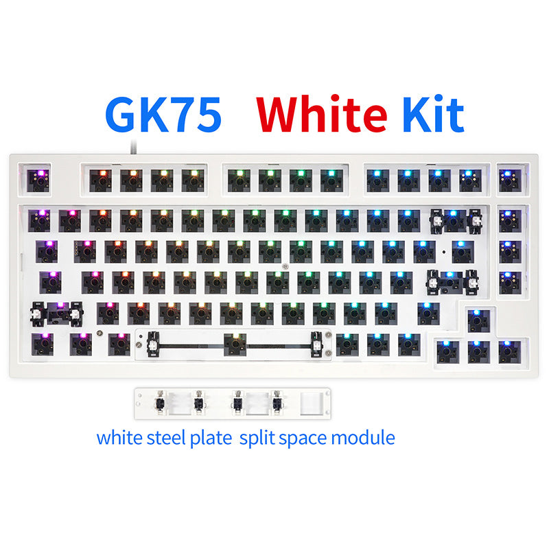 SKYLOONG GK75 75% Hot-Swappable Mechanical Keyboard Kit - 3 Mode (Wired/Bluetooth/2.4G) RGB Backlit, DIY Custom Gaming Keyboard for PC/Mac - Perfect for Esports, Office Work & Typing Enthusiasts