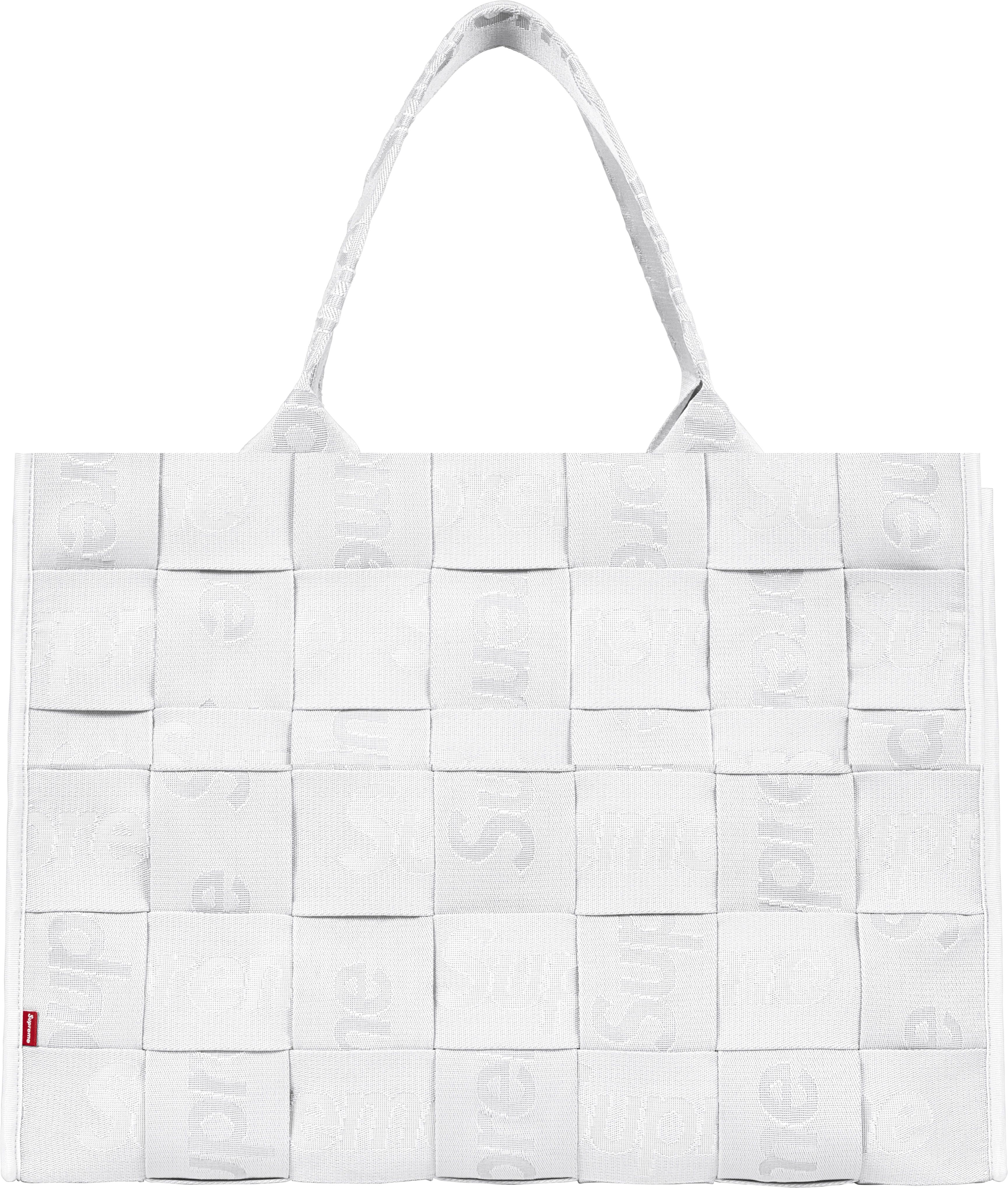 Supreme Woven Large Tote Bag for Women - Stylish White Canvas Shopper with Reinforced Handles - Perfect for Work, Gym, Beach & Travel Accessories
