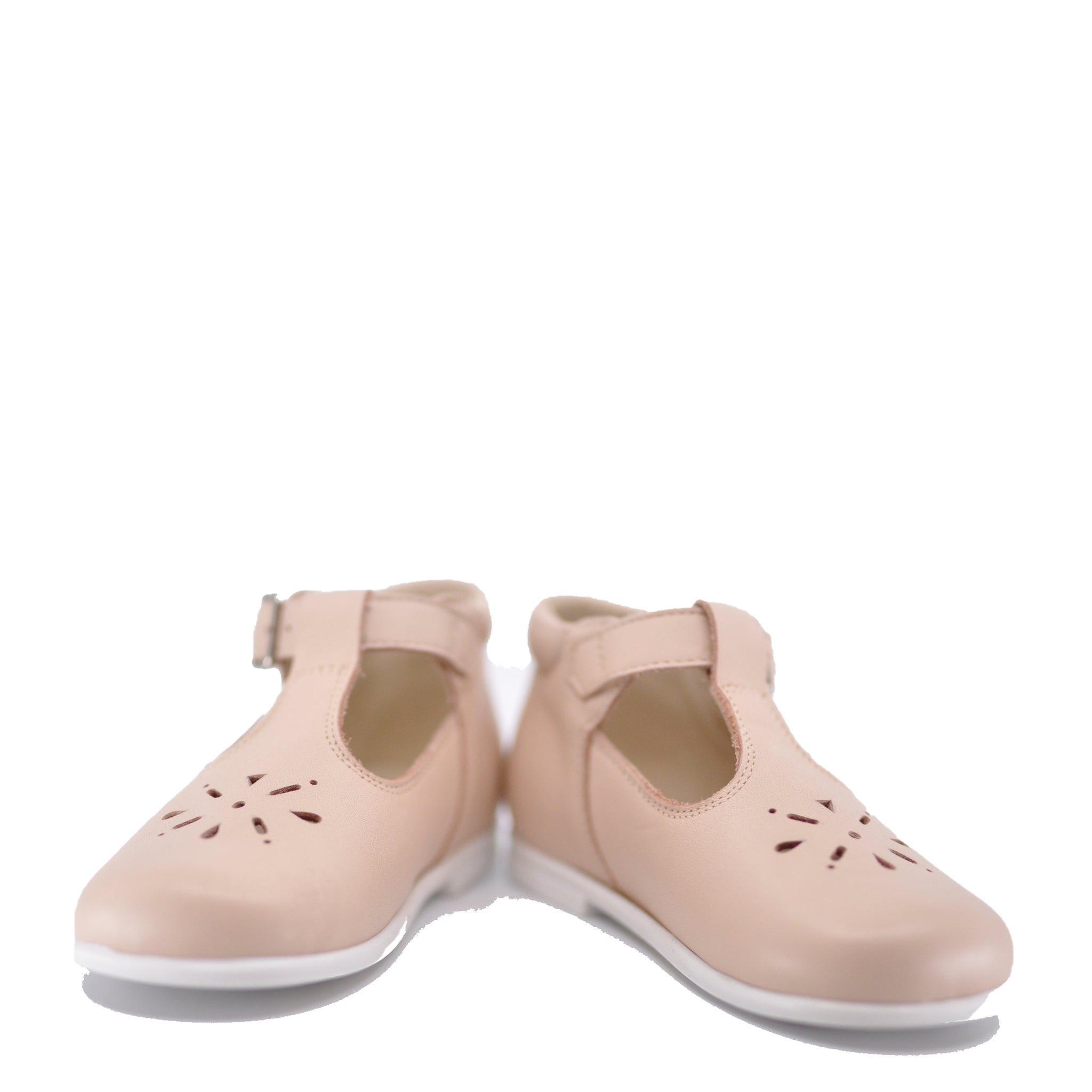 Beberlis Pink Perforated T-Strap Baby Shoes - Breathable & Comfortable First Walkers for Infants & Toddlers - Perfect for Daily Wear, Special Occasions & Photo Shoots
