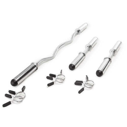 Olympic Curl Bar and Dumbbell Handle Set - ODC 21 Weight Lifting Equipment for Home Gym & Strength Training | Perfect for Bicep Curls, Shoulder Press & Full-Body Workouts