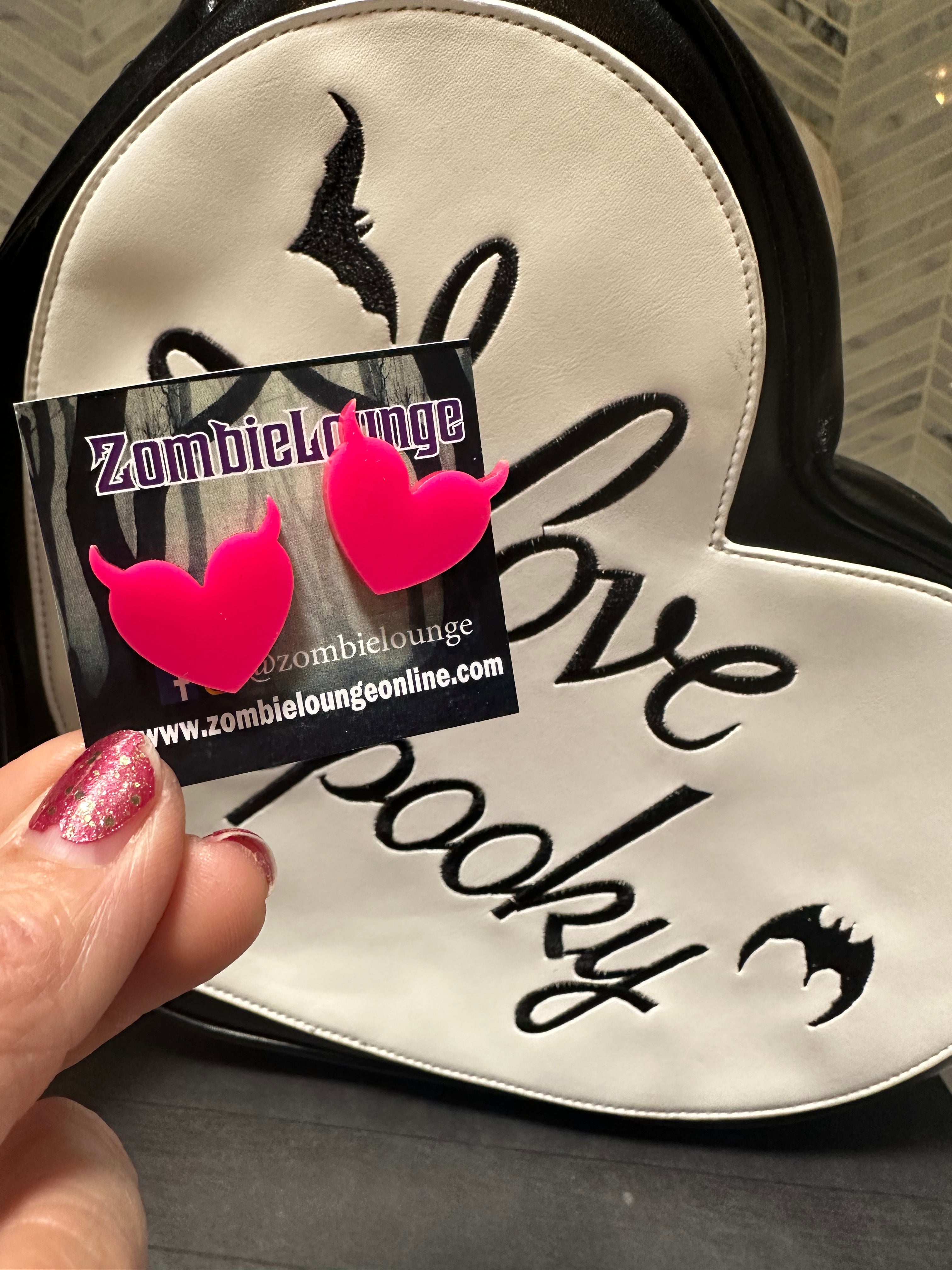 Devil Hearts Earrings for Women - Gothic Punk Jewelry, Valentine's Day Gift, Halloween Accessories - Perfect for Parties, Concerts, and Alternative Fashion