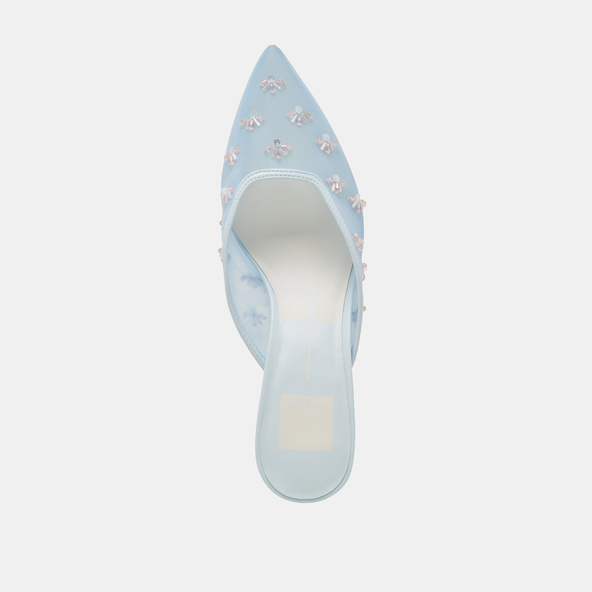 CLARA HEELS ICE BLUE MESH Women's Fashion High Heel Sandals for Party, Wedding & Evening Wear