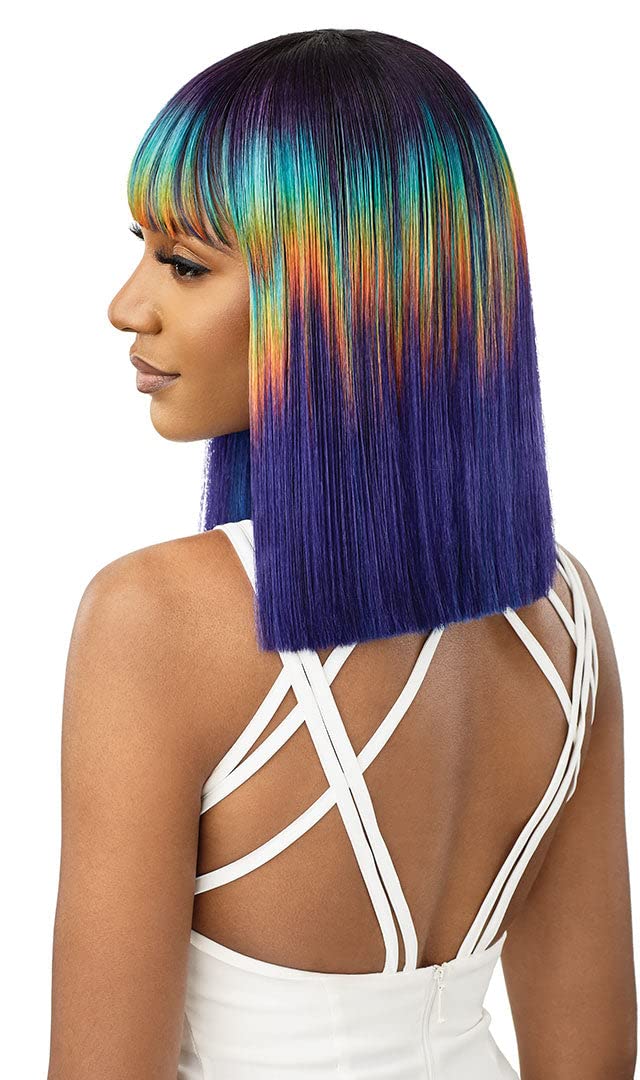Outre Full Wig by Wigpop - Heat Resistant Synthetic Fiber Wig in High Tex Taurus (613 Blonde) for Cosplay, Costume Parties & Everyday Glamour