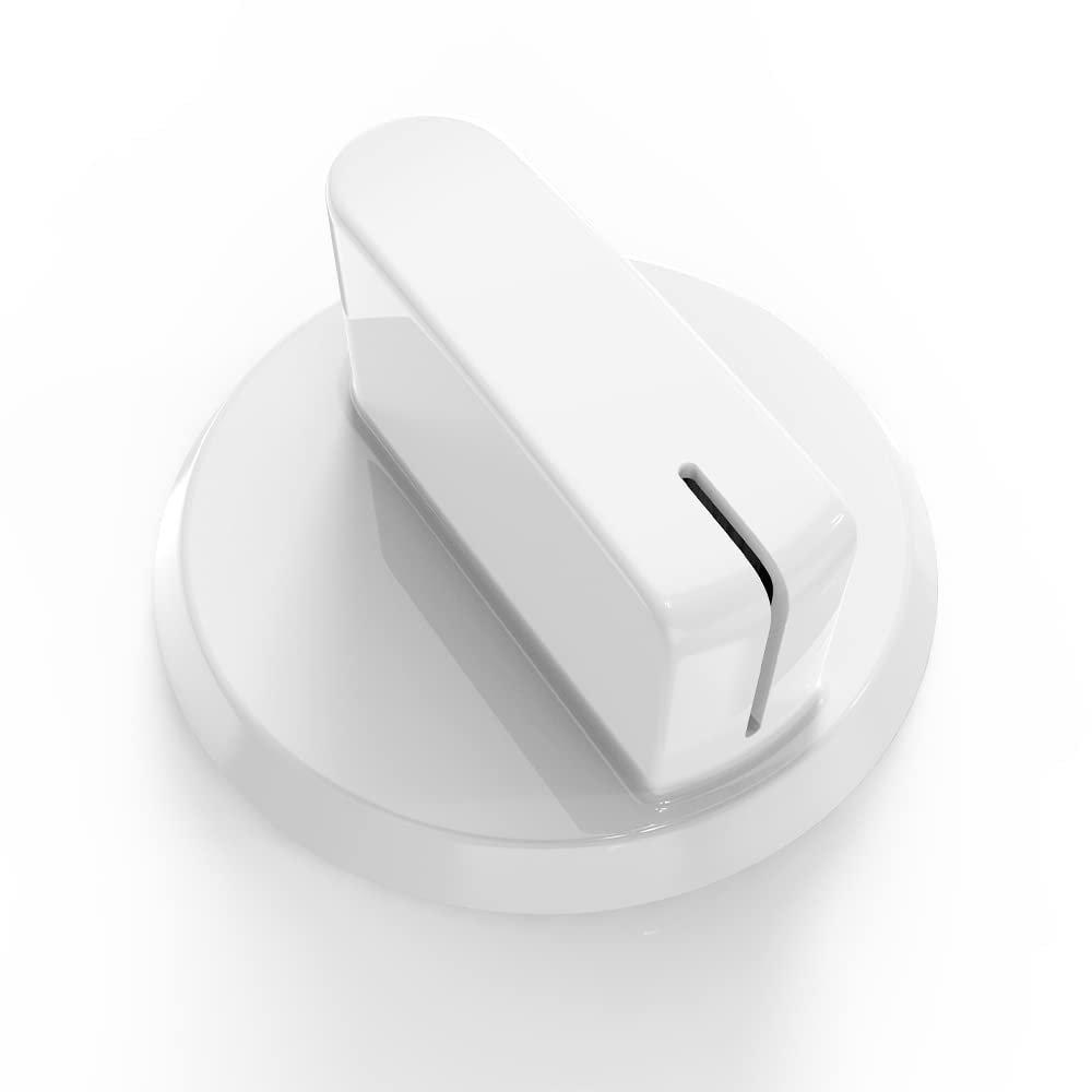 GE Dryer Timer Control Knob Assembly WE03X25285 - Replacement for AP6032623 & PS11763058 - Durable White Plastic Knob for GE Dryer Repair - Perfect for Home Laundry Room Maintenance