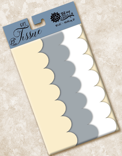 Elegant Scalloped Tissue Paper for Gift Wrapping, Party Decorations & Craft Projects - Premium Decorative Edge Paper for DIY, Weddings & Events