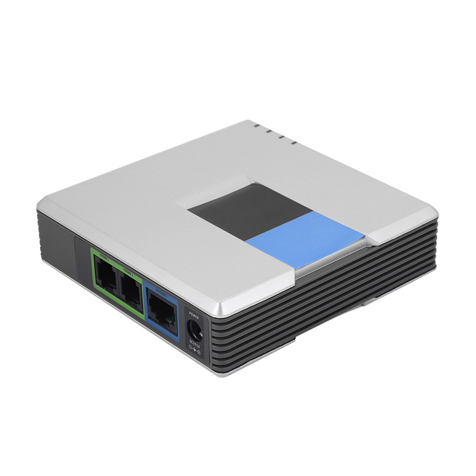 FLEXMAN 2-Port VoIP Phone Adapter - Portable Internet Phone Adapter for Voice Over IP, Supports Fax & Multi Voice Compression (G.711/G.726/G.729) | Ideal for Home Office & Small Business Communications