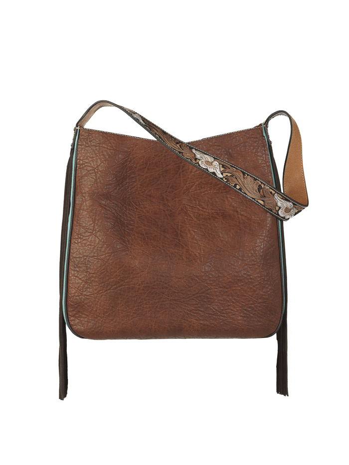 Nocona Women's Concealed Carry Shoulder Bag - Brown Denim Style Purse for CCW | Perfect for Everyday Carry, Travel & Outdoor Activities