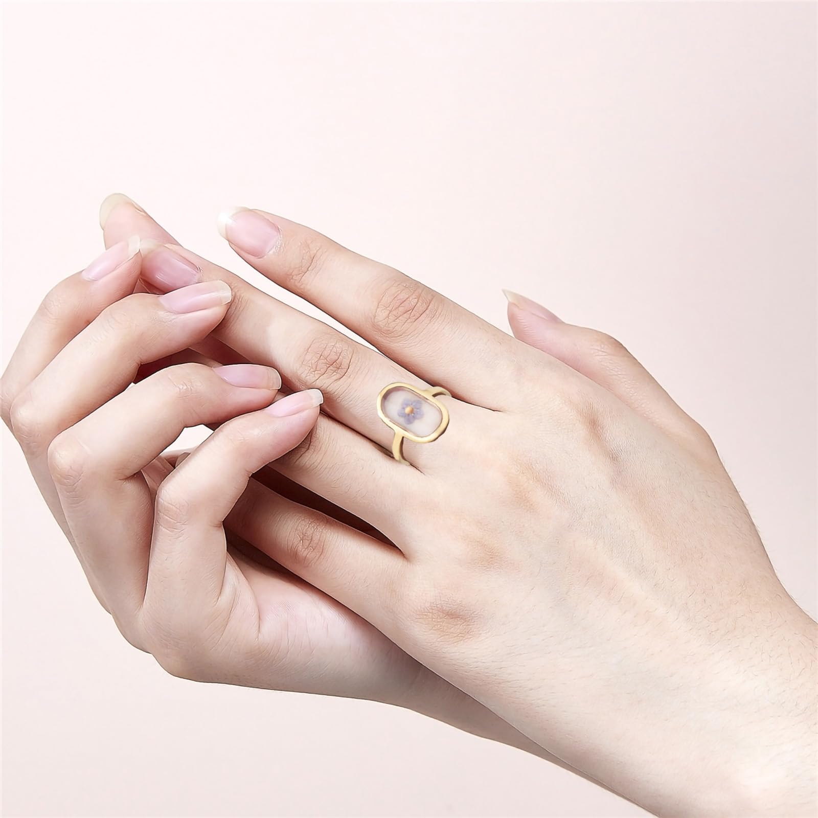 Forget Me Not Seed Memorial Ring - Sympathy Jewelry for Miscarriage & Pregnancy Loss, Keepsake Gift for Embryo Loss, Mustard Seed Ring - Perfect for Healing & Remembrance After Pregnancy Loss