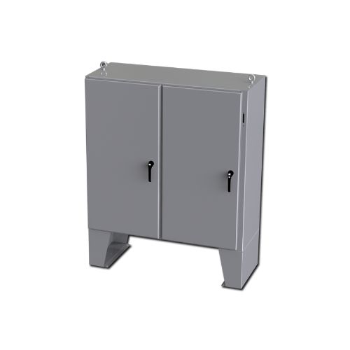 Enviroline® Two Door Electrical Enclosure for Flanged Mount Disconnects - Weatherproof Industrial Cabinet for Outdoor & Harsh Environment Use