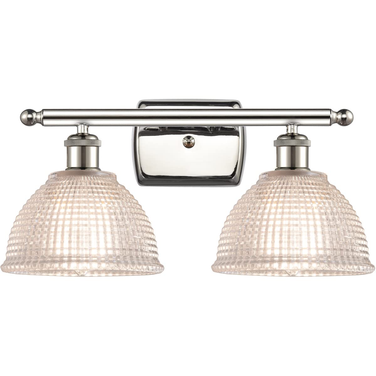 Arietta 2-Light Bathroom Vanity Light in Polished Nickel - Ballston Collection - Perfect for Modern Bathroom & Powder Room Lighting