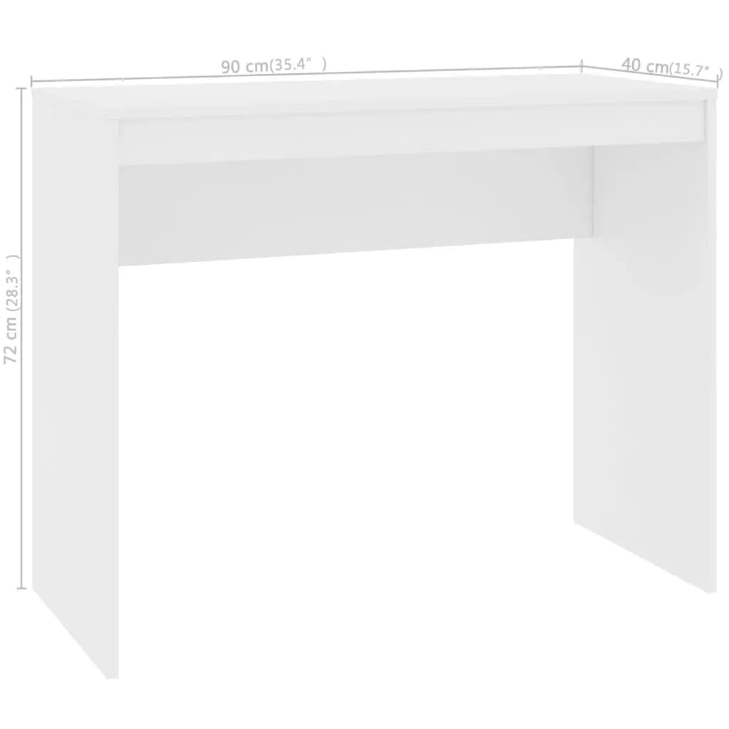 Modern White Computer Desk 35.4