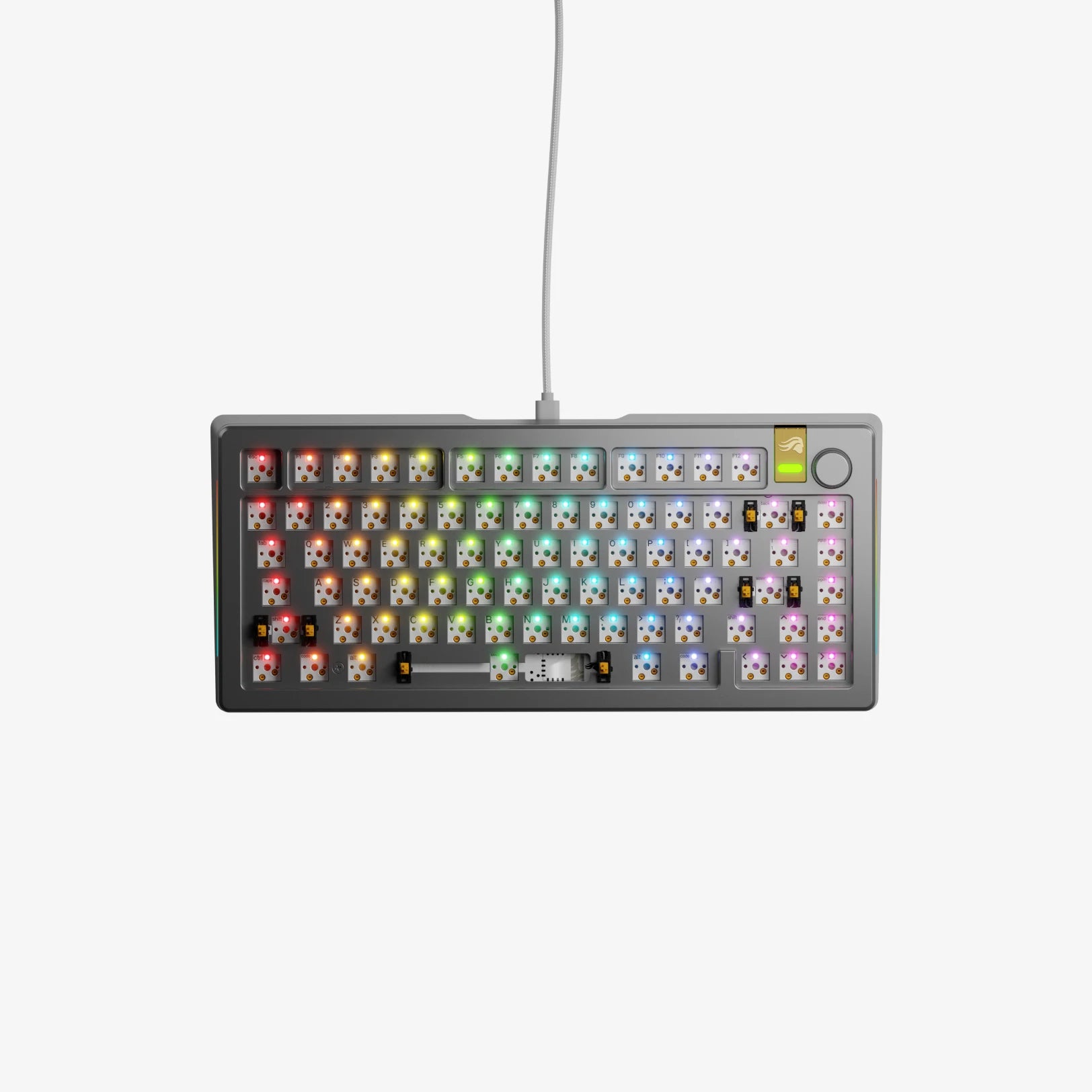 GMMK 3 PRO HE Barebones Mechanical Keyboard - 60% Hot-Swappable PCB, RGB Backlit, Aluminum Frame for Gaming & Typing - Perfect for Esports, Office Work & Programming