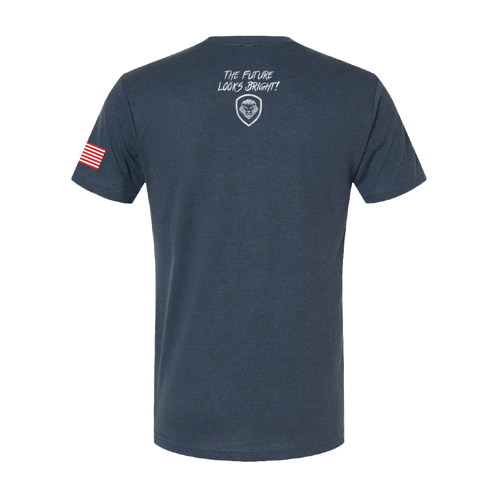 Team America Retro Navy Valuetainment Slim Fit Short Sleeve T-Shirt for Men - Patriotic Casual Wear for Everyday & Fourth of July Celebrations