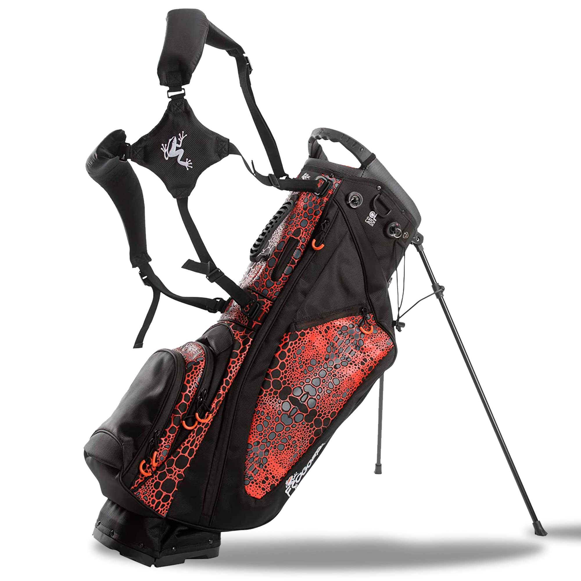 **Ultra Lightweight Hybrid Golf Stand Bag for Men & Women - 7 Spacious Pockets, 2 Latch-it Receivers, Ergonomic Dual Straps | Perfect for Driving Range, Course & Travel**