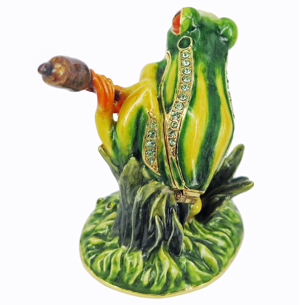 RUCINNI Frog on Stalk Jewelry Box - Cute Frog-Shaped Jewelry Storage Organizer for Rings, Earrings & Necklaces - Perfect Gift for Women & Girls - Home Decor & Bedroom Accessory