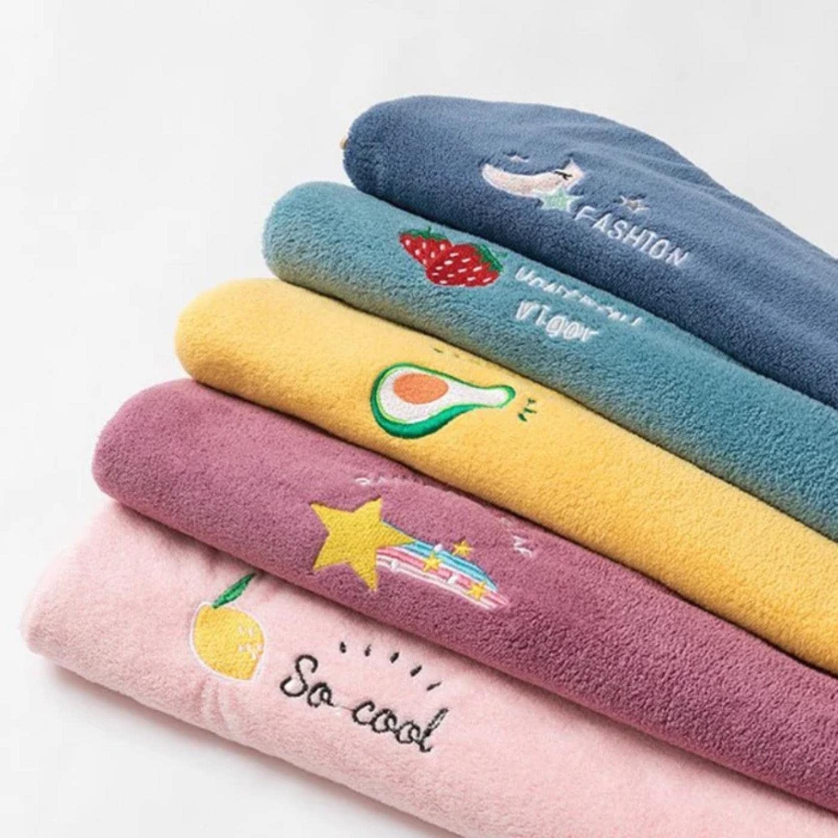 Ultra Absorbent Quick Dry Hair Towel for Women - Soft Coral Velvet Shower Cap & Headband Set (5 Pack) - Perfect for Gym, Swimming, Travel & Home Hair Care