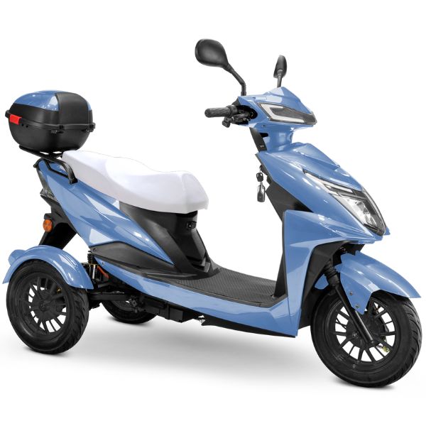 Premium Full-Size 3-Wheel Mobility Scooter for Adults - Lightweight & Foldable Electric Wheelchair with Comfortable Seat - Ideal for Shopping, Travel & Outdoor Activities