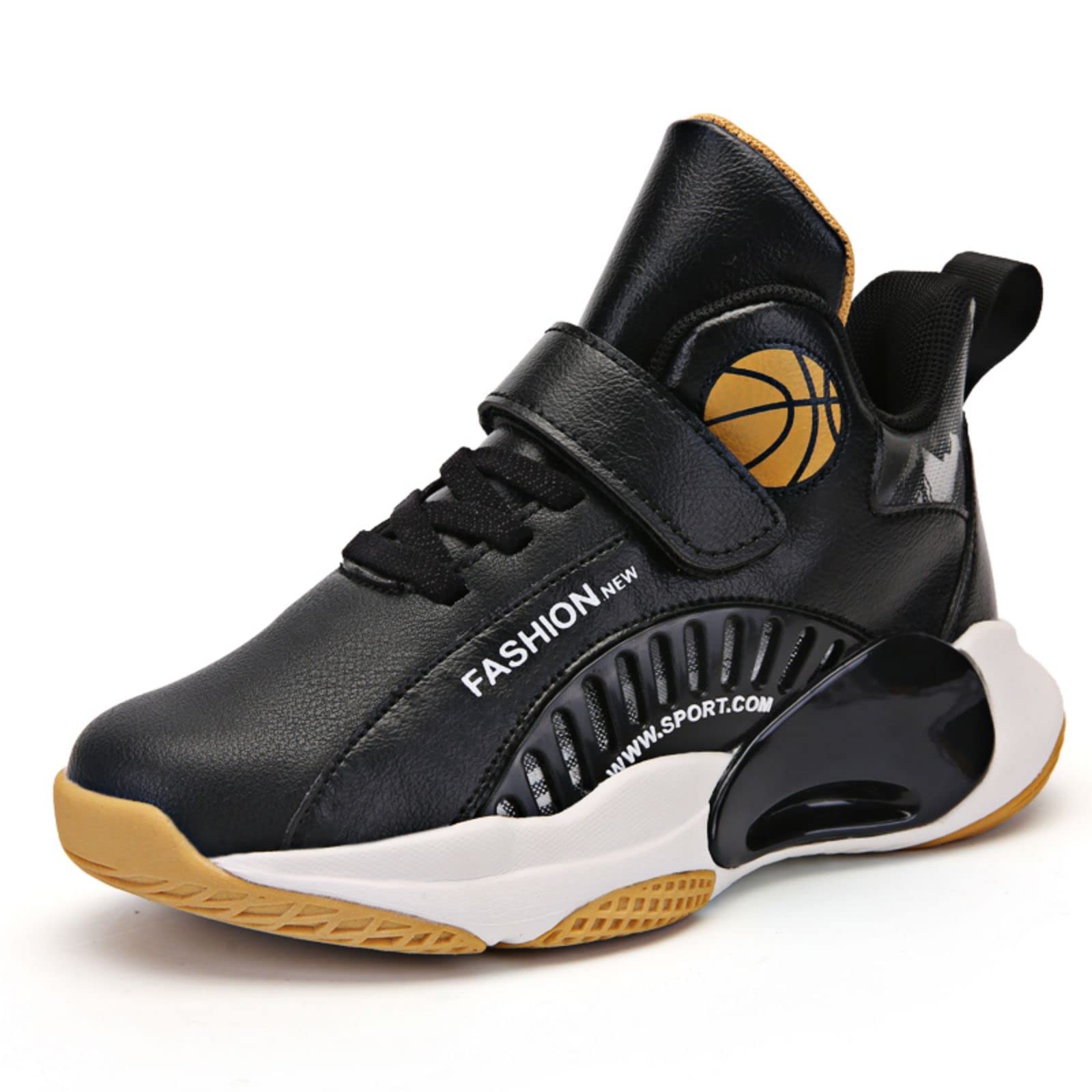 Best Kids Basketball Shoes with Velcro Closure - Lightweight Sports Sneakers for Boys & Girls - Perfect for Indoor Courts, Outdoor Play & School PE Classes