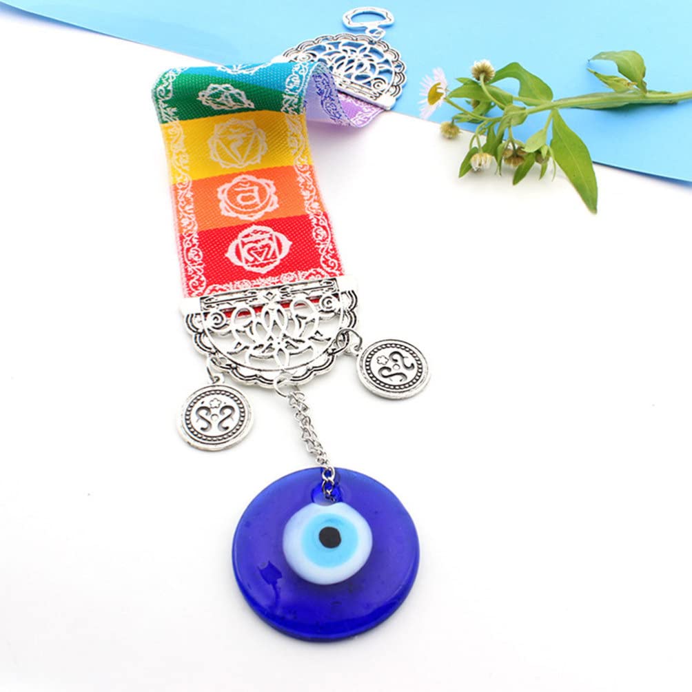 Blue Evil Eye Pendant - Handmade Turkish Nazar Boncuk Hanging Decor for Car, Home & Office - Protection Amulet for Wall, Window & Mirror Decor - Perfect Gift for Housewarming & Spiritual Blessings