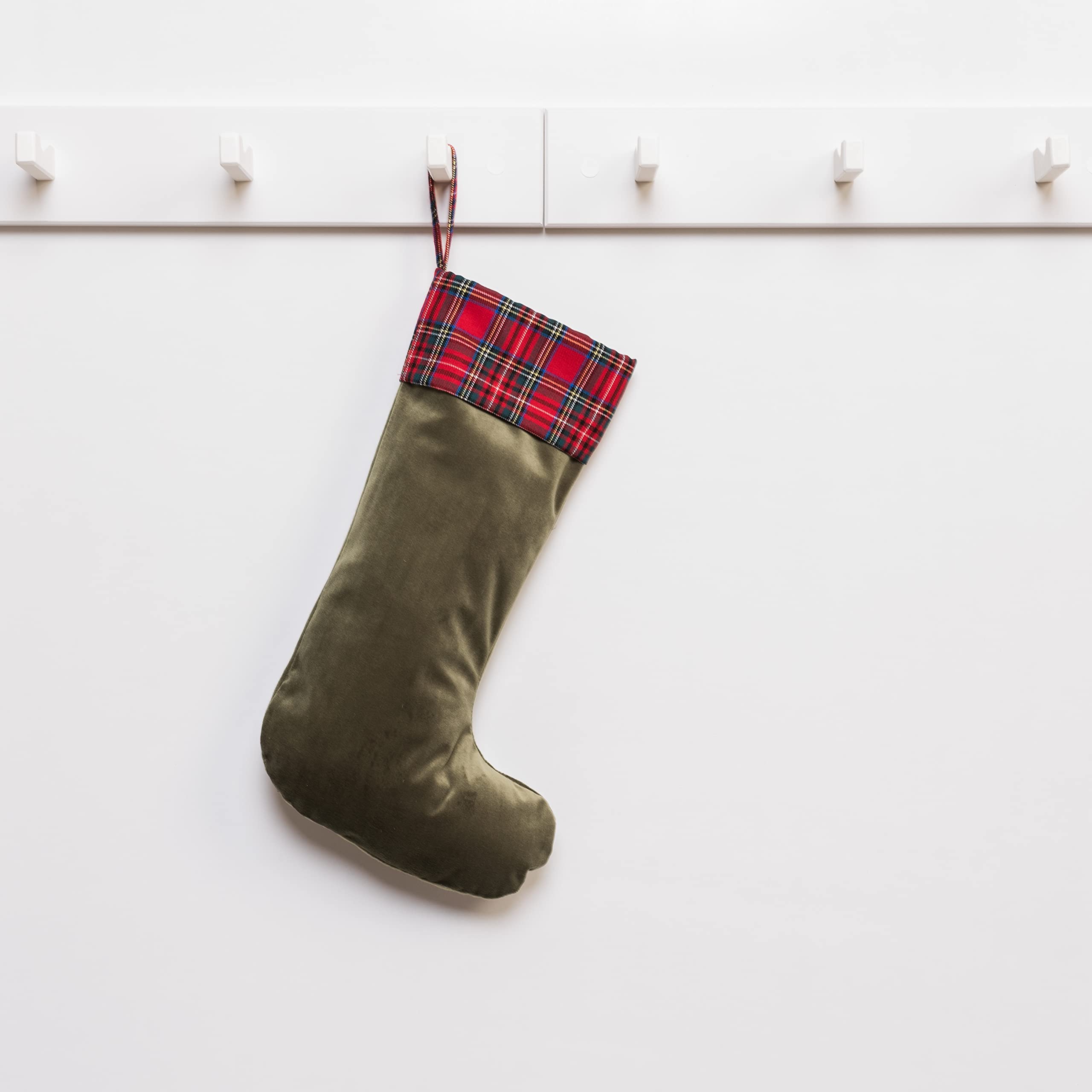 Personalized Christmas Stockings with Plaid Cuff - Custom Name Holiday Decor for Fireplace Mantel, Tree, and Festive Home Decorations