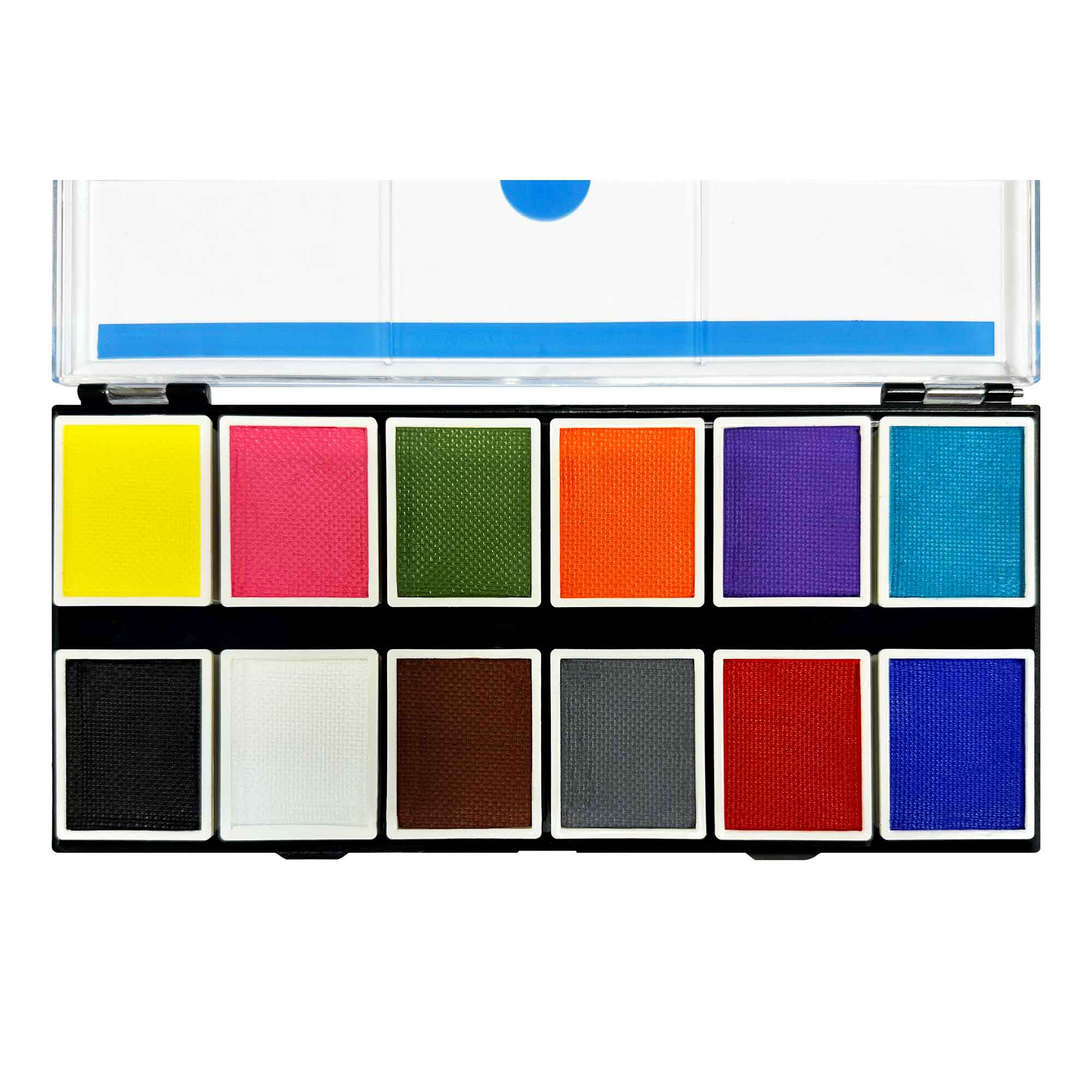 12-Color Water Activated Face & Body Paint Palette - Safe for Kids & Adults - Perfect for Halloween, Cosplay & Face Painting Parties