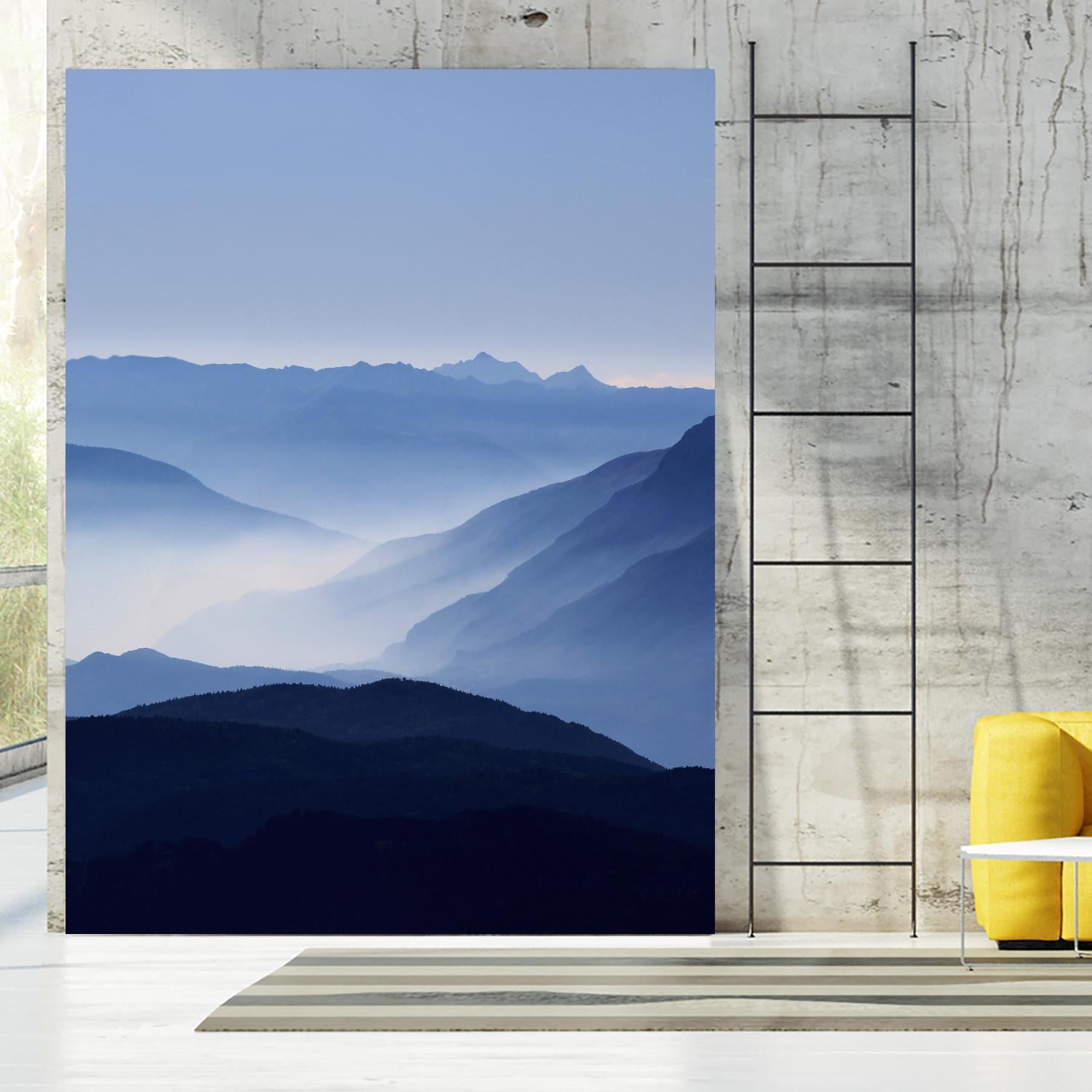 Blue Mountains Wall Art - Stunning Landscape Canvas Prints for Home & Office Decor | Perfect for Living Room, Bedroom, or Office Wall Decorations