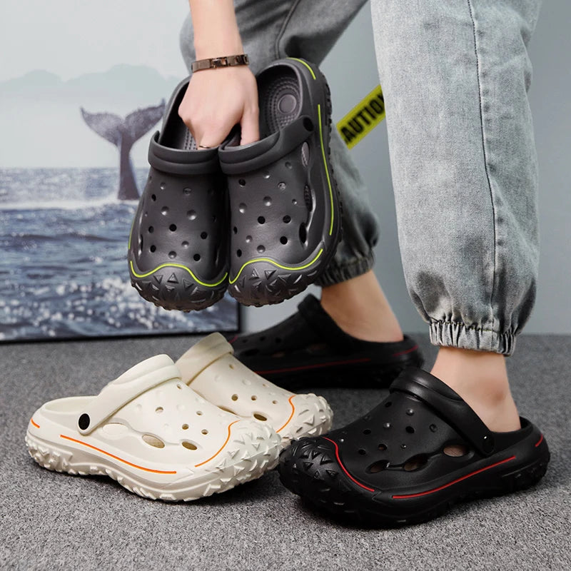 2024 New Men's Summer Slippers - Comfortable Outdoor Garden Clogs, Casual Luxury Sandals for Home & Travel - Soft Breathable House Shoes for Men (Sizes 39-46) | Perfect for Beach, Poolside, Backyard & Indoor Relaxation