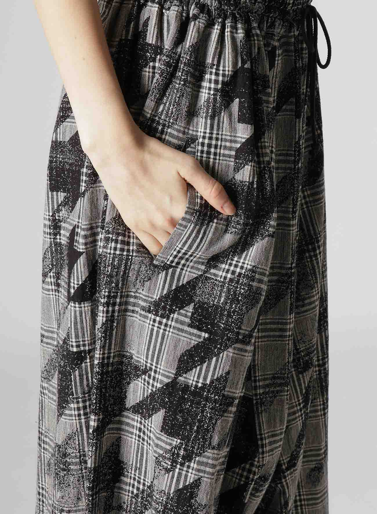 Stylish Cotton Linen Plaid Houndstooth Gathered Pants for Women - Comfortable & Trendy Casual Trousers for Office, Travel, and Everyday Wear