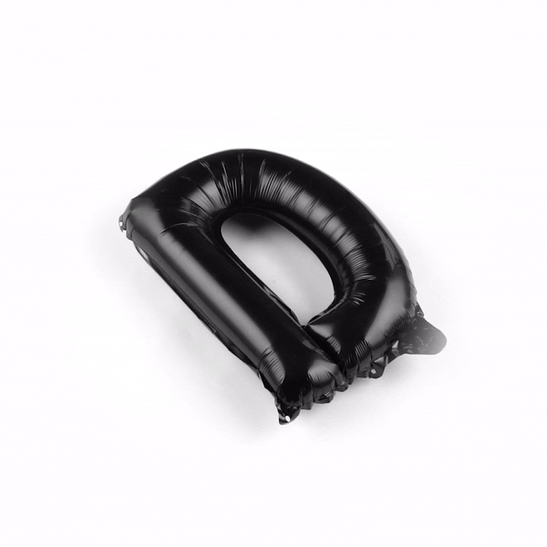 Balloonify Black Mylar Letter D Balloon - 16 Inch Large Foil Alphabet Balloon for Birthday Party Decorations, Baby Showers, Graduation Celebrations & Photo Backdrops (1 Count Box)