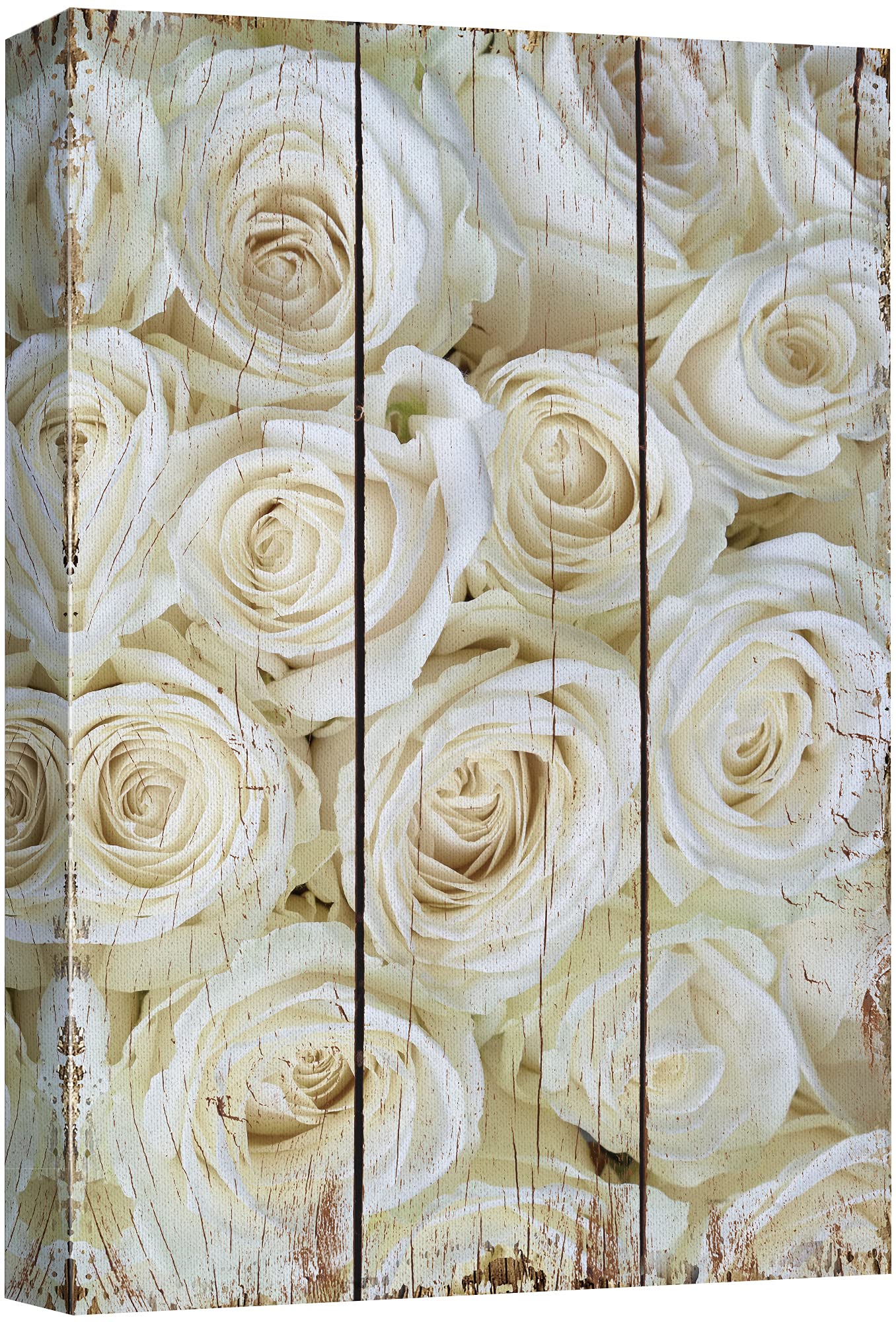 Wall26 White Carnation Flower Canvas Print - Nature Wilderness Digital Art on Wood Panels, Realism Chic Colorful Wall Decor for Living Room, Bedroom, Office - 32x48 inches - Perfect for Home Decor, Housewarming Gifts & Interior Design