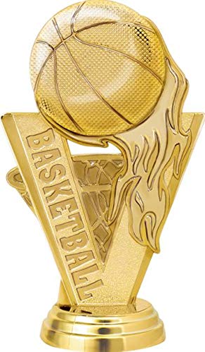 Custom Engraved Black Lightning Basketball Fireball Trophy - Personalized Basketball Awards for Champions - Perfect for Tournaments, Team Awards & Sports Recognition Ceremonies