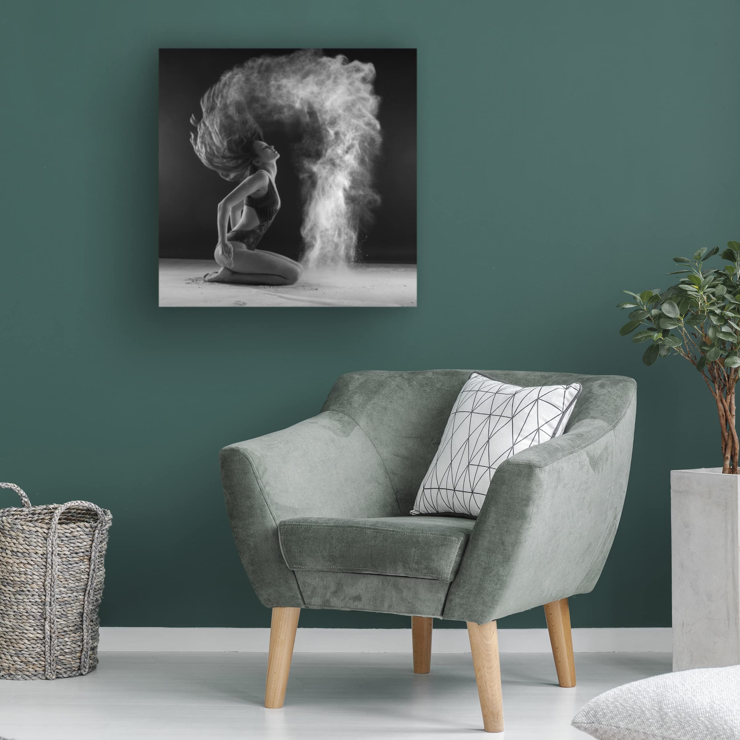 Gabor Kanovits 'Dance' 18x18 Canvas Wall Art Print - Modern Abstract Painting for Living Room, Bedroom & Office Decor