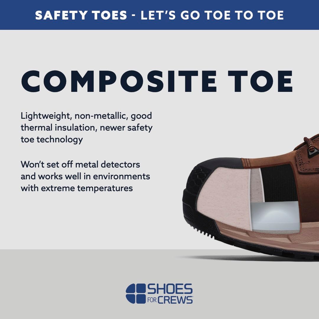ACE Work Boots Mammoth IV - Men's & Women's Composite Toe Safety Shoes | Slip & Water Resistant | OSHA Approved Work Boots for Construction, Warehouse & Outdoor Jobs