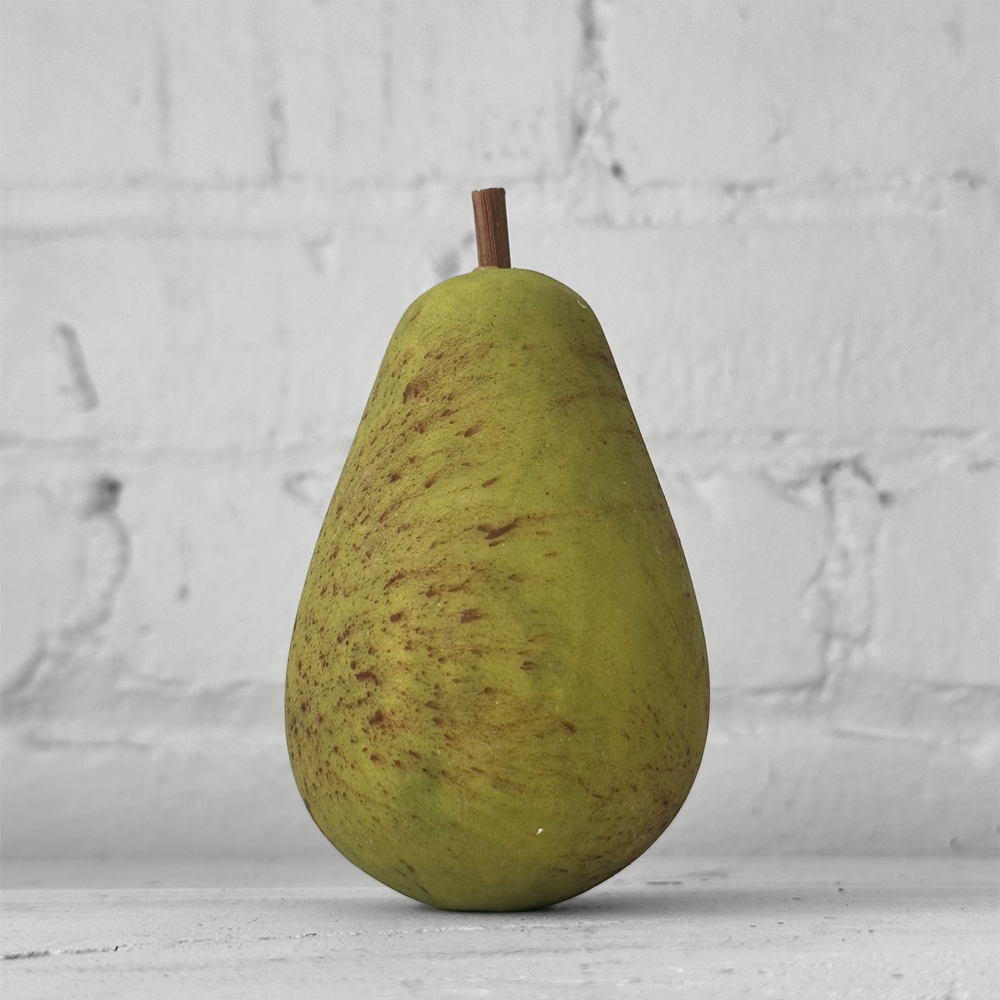 Premium Carrara Marble Green Pear - Elegant Home Decor for Dining Table Centerpiece, Wedding Decorations & Luxury Gift Giving