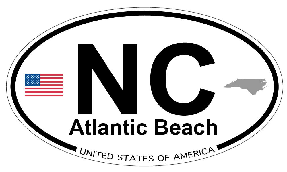 Atlantic Beach, North Carolina Oval Magnet - Collectible Souvenir Fridge Magnet for Travel Memories, Beach Decor & Gift Ideas