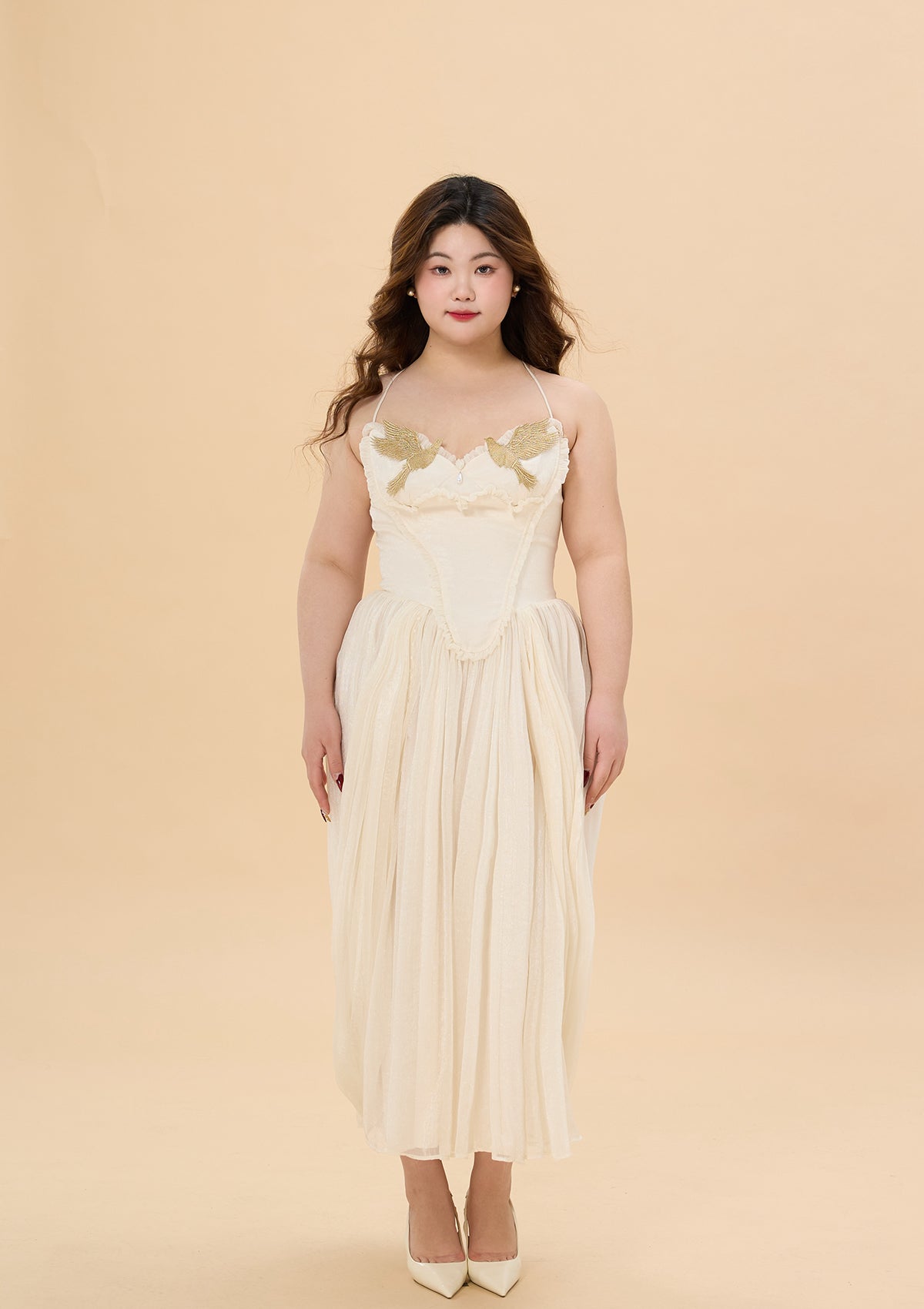 Curve & Plus Size Corset Dress for Date Night - Elegant Angel-Inspired Lace Gown for Women | Perfect for Evening Parties, Prom, and Special Occasions