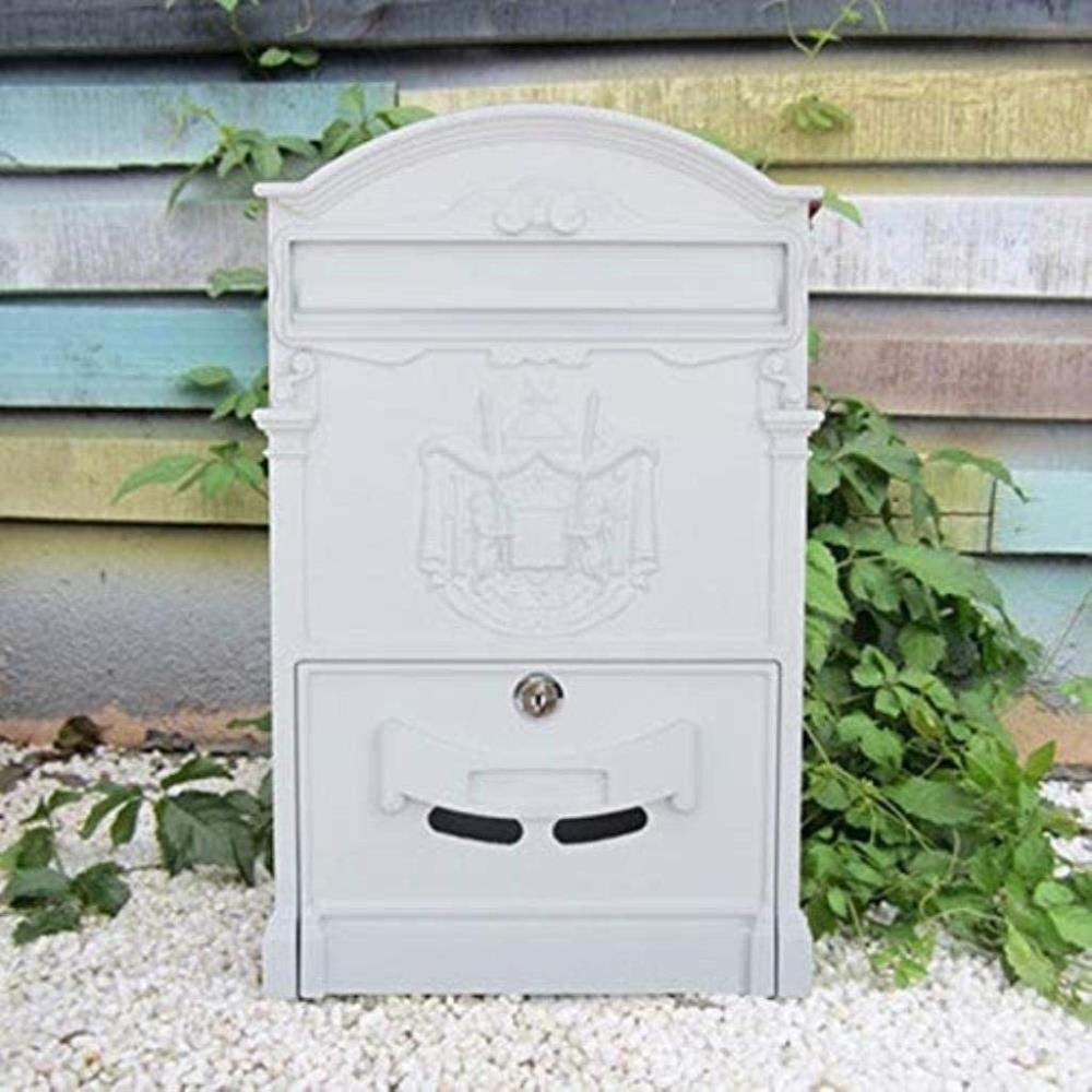 **Waterproof Wall Mounted Mailbox with Lock - Outdoor Letter Box for Home & Office (Black/Red) - Secure Mail Delivery for Apartments, Villas & Commercial Buildings**